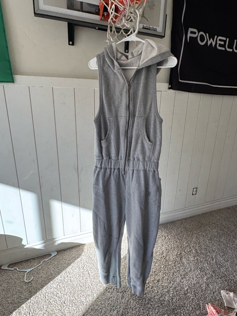 Free People Movement Set Go hooded sleeveless jumpsuit